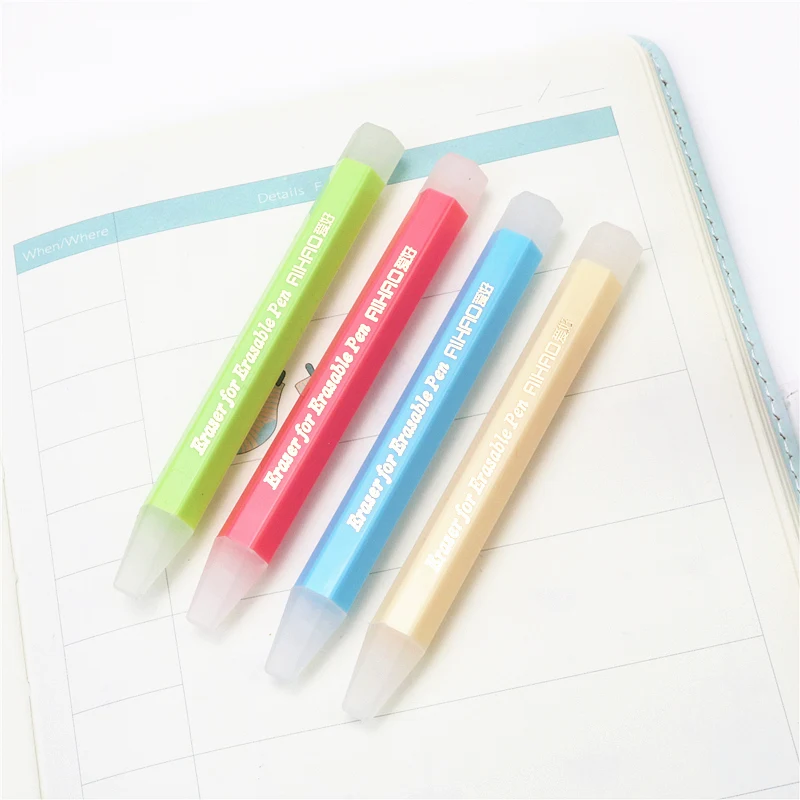 Erasable pen eraser hexagonal and pen shape school student homework eraser Special for magic erasable