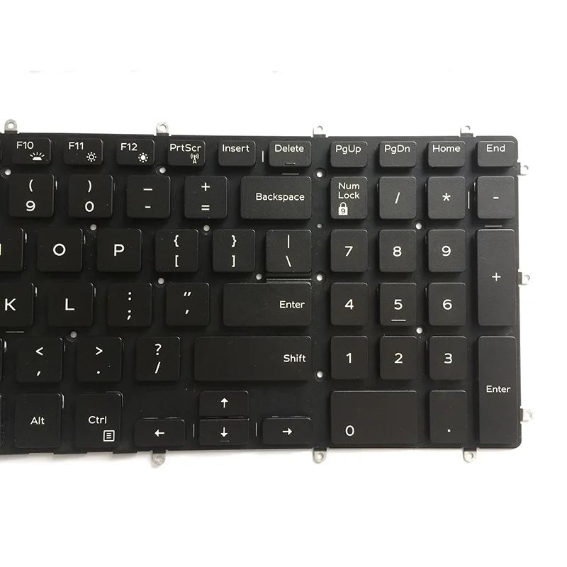 Teclado dos Eua para Dell Inspiron 7567 7566 7577 7587 7570 7580 Portátil Inglês Layout Azul Vermelho Branco Retroiluminado Novo Teclado de substituição - Imagem 5