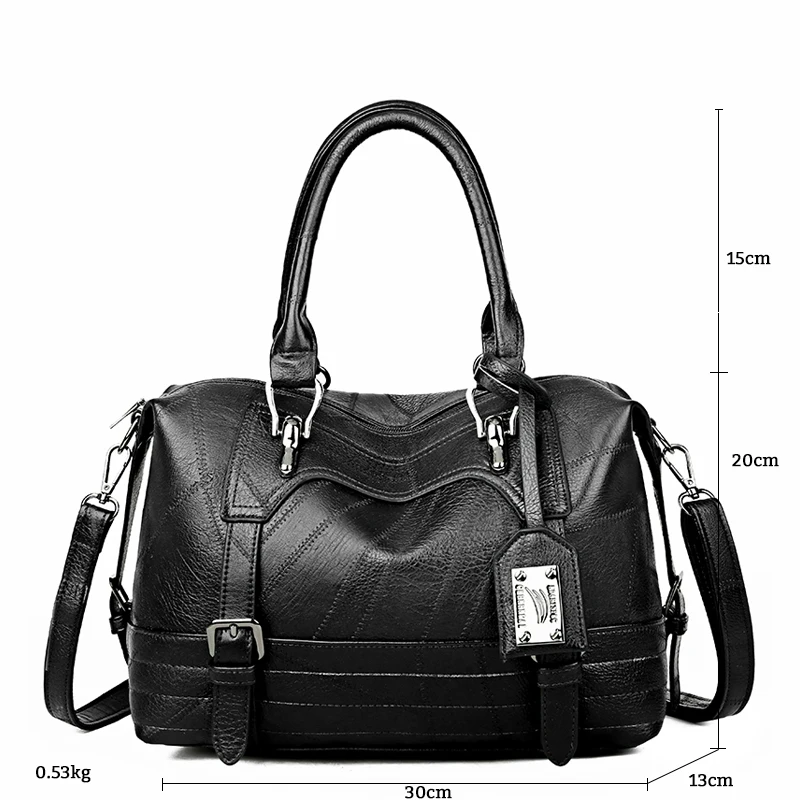 Black 3577 Gykaeo, роскошные сумки, женские сумки, дизайнерские, винтажные, сумка-тоут, женская, из искусственной кожи, большая емкость, сумка-мессенджер, на плечо, Bolso Mujer - Цвет: Black 3577