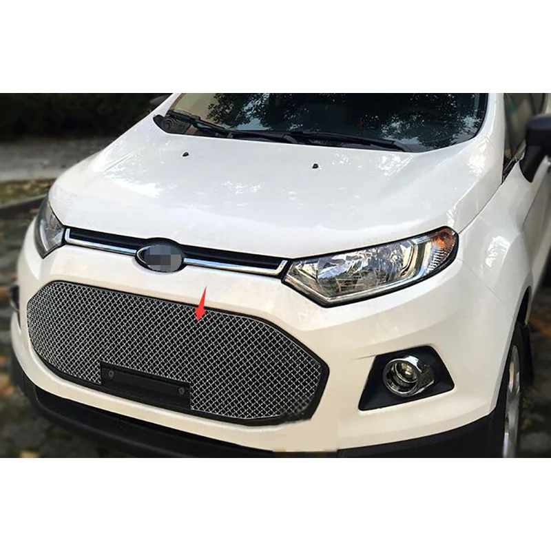 Stainless steel modification car front grille racing grills grill cover trim for Ecosport 2013 - Цвет: 1 pcs