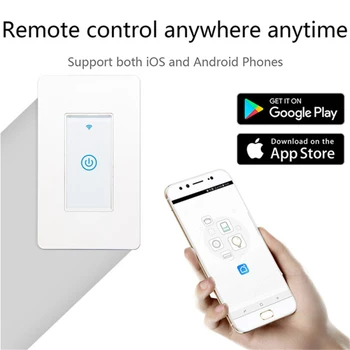 

US Switch Tuya APP WiFi Smart Touch Switch Light Switch WIFI Wireless Voice Control Remote By Tuya Smartlife Alexa Google Home