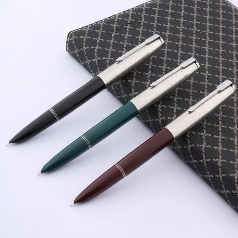 Ручка перьевая пластиковая 616 черная/зеленая/винно красная 1 шт.|fountain pen|nib fountain