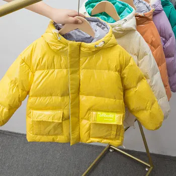 

2020 Casual Winter Children Girls Down Jacket Hooded Thick Girls Boys Winter Coat 3-12 Years Kids Teenage Outerwear Parka