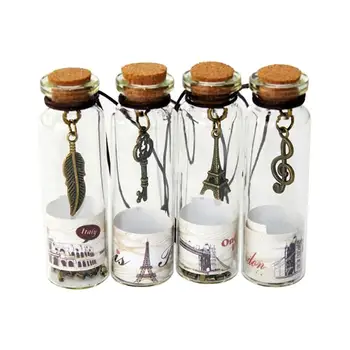 

12Pcs Bottles Beautiful DIY Romantic with Cork Stoppers Transparent Wish Bottles Glass Jars for Wedding Party Favors Wish