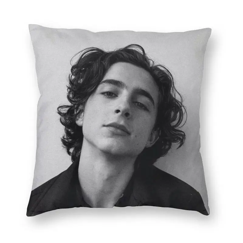 Timothee Chalamet Square Pillow Case Home Decor 90s TV Actor Cushions Throw for Living Room Double-sided Printing | Дом и сад