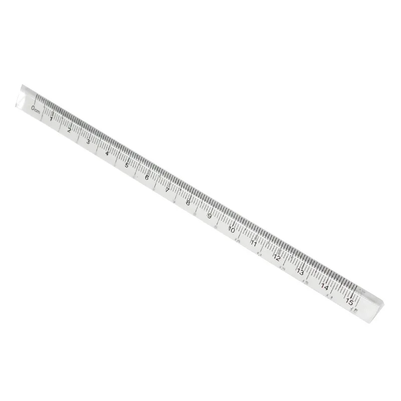 15cm 아크릴 삼면 직선자 투명 눈금자 드로잉 측정용 사무실 학교 학생용품 F690
