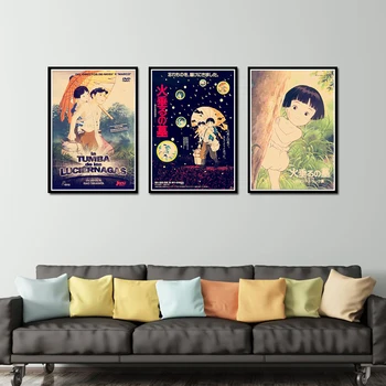 

Grave of the Fireflies Poster Decorative DIY Wall Canvas Sticker Home Bar Art Posters Decor