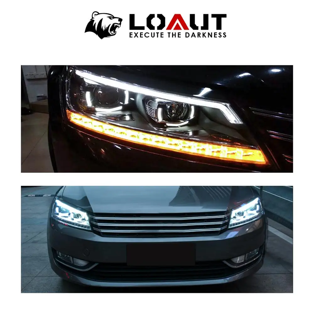 Корпус передней фары в сборе автомобиля для VW Passat фары Touran светодиодный фонарь DRL Объектив Двойной Луч Биксенон HID Age