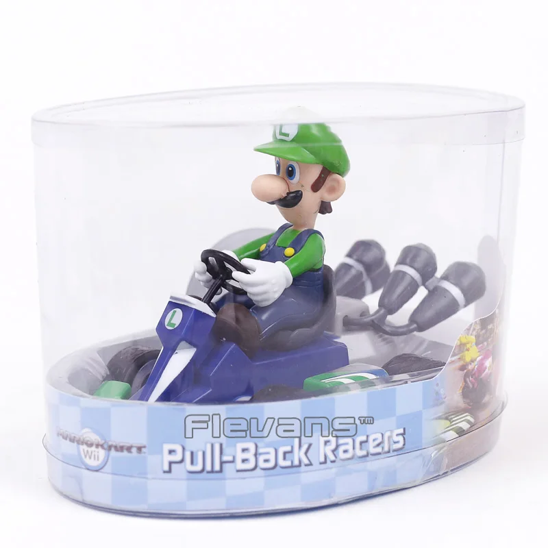 Super Mario Bros Kart Марио Luiji персик Bowser жаба Донки Конг Луиджи Марио отступить гонщик Автомобили ПВХ Фигурки игрушки 7 шт./компл