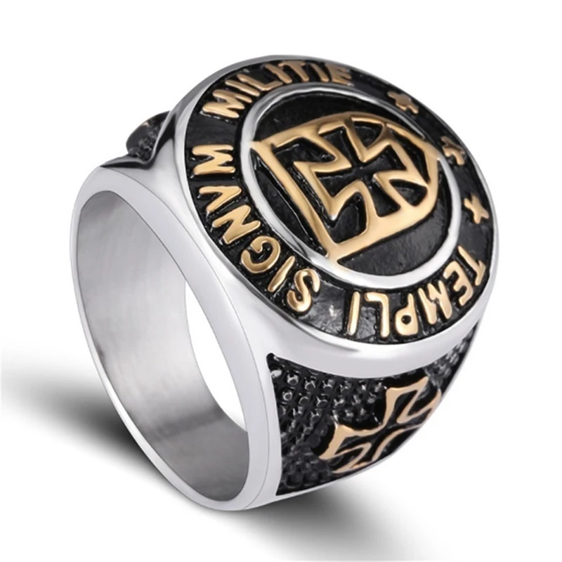 New 4 Styles Punk Men Rings Vintage/Hiphop Male Ring Daily Jewelry Size 7-13 - Main Stone Color: Style3