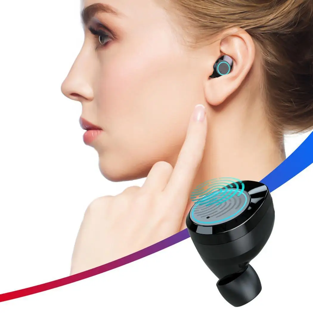 Беспроводная гарнитура TWS Mini Bluetooth 5,0 водонепроницаемые долговечные наушники с шумоподавлением мини-невидимые наушники-вкладыши
