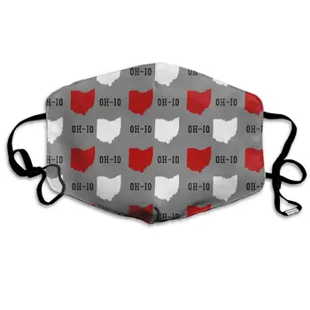 

Garde Art Studio Dust Mask Windproof Mouth Masks Washable & Reusable Oh Io State Gray Protection Sun Smoke