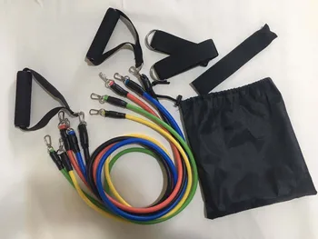

11pcs/set Elastic Rubber yoga pull rope Fitness Exercises Latex Resistance Bands Body Training Workout Portable Sports Equipment