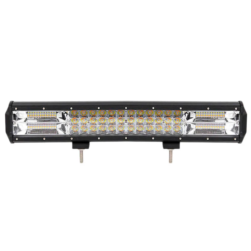

17 Inch Three-Rows of LED Light Bar 252W, 21000LM Two-Color Yellow Plus White Work Driving Lights Off-Road Driving Fog Lights fo