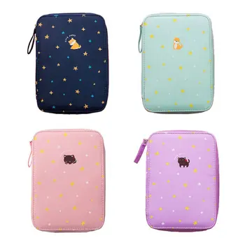 

Korea Multifunction Pencil Bag Canvas Large Capacity Pen Curtain Case Students Gifts Stationery School Supplies