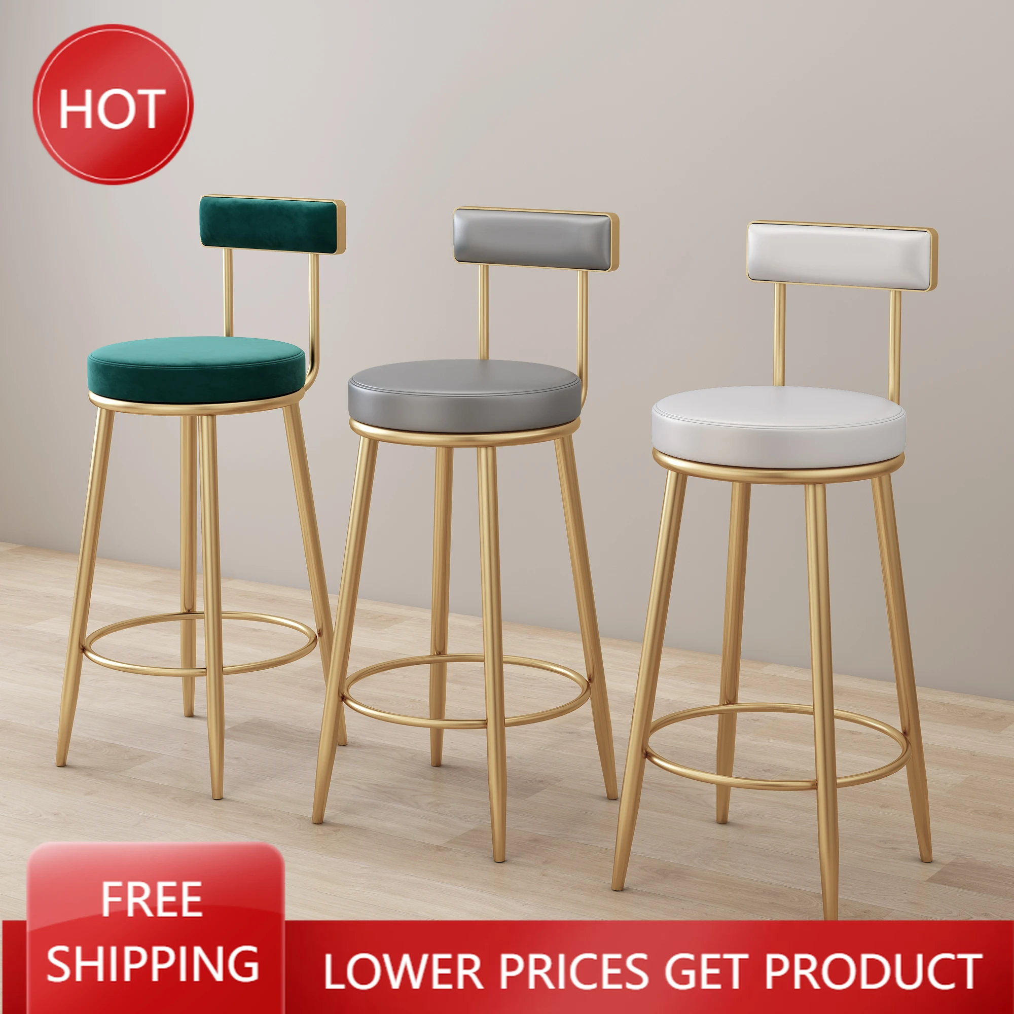 

Скандинавский Железный барный стул, минималистичный роскошный промышленный обеденный стул, современные скандинавские стулья для гостиной, кухонные барные стулья