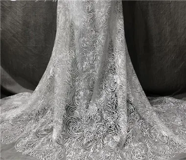 Вышитая полосатая блестящая Тюлевая ткань с блестками для вуали, свадебного платья, юбки-пачки, одежда для вечеринок, сетчатая ткань