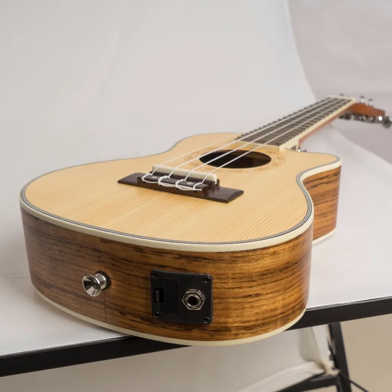 Ukulele Cutaway акустическая электрическая концертная Tenor 23 26 дюймов Мини Гавайская