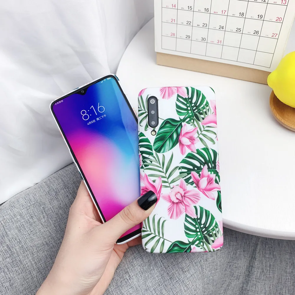Чехол для телефона Lu mi nous для Red mi Note 7, модный жесткий чехол для ПК Xiaomi mi 8 9, задняя крышка, летний чехол с цветочным принтом