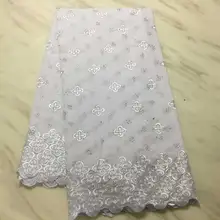 Хлопковая швейцарская вуаль с цветком сливы в швейцарском стиле, Высококачественная хлопковая ткань для детей 5 лет, новейшая африканская Французская ткань PL03