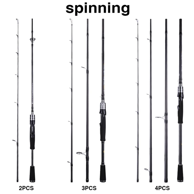 MIFINE MAXIMUS Spinning Bait Casting Lure Fishing Rod 30T Carbon FUJI Guides 3-50gML/M/MH Contain 1.68m To 3.00m Travel Pole spinning