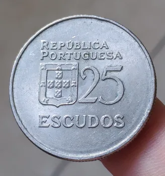 

Portugal 25 Escudo 28.5mm Coins Eu Edition Europe 100% Real Original Used Coin Old Random Year