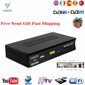 

Newest Combo TV Decoder DVB-T2 DVB-S2 2 in 1 Digital Terrestrial Satellite TV Receiver MPEG4 Support Cccam Bisskey IPTV TV Box