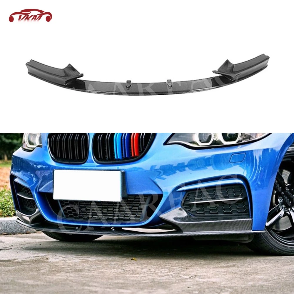 2 Series Carbon Fiber Front Lip Spoiler Splitters For BMW F22 F23
