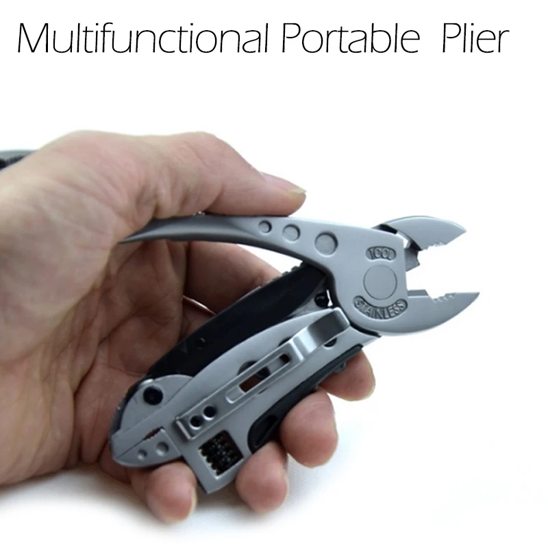 Multifunctional Folding Pliers Adjustable Wrench Jaw Multi Tools Kit Survival Gear Pliers Screwdriver Portable Outdoor Household