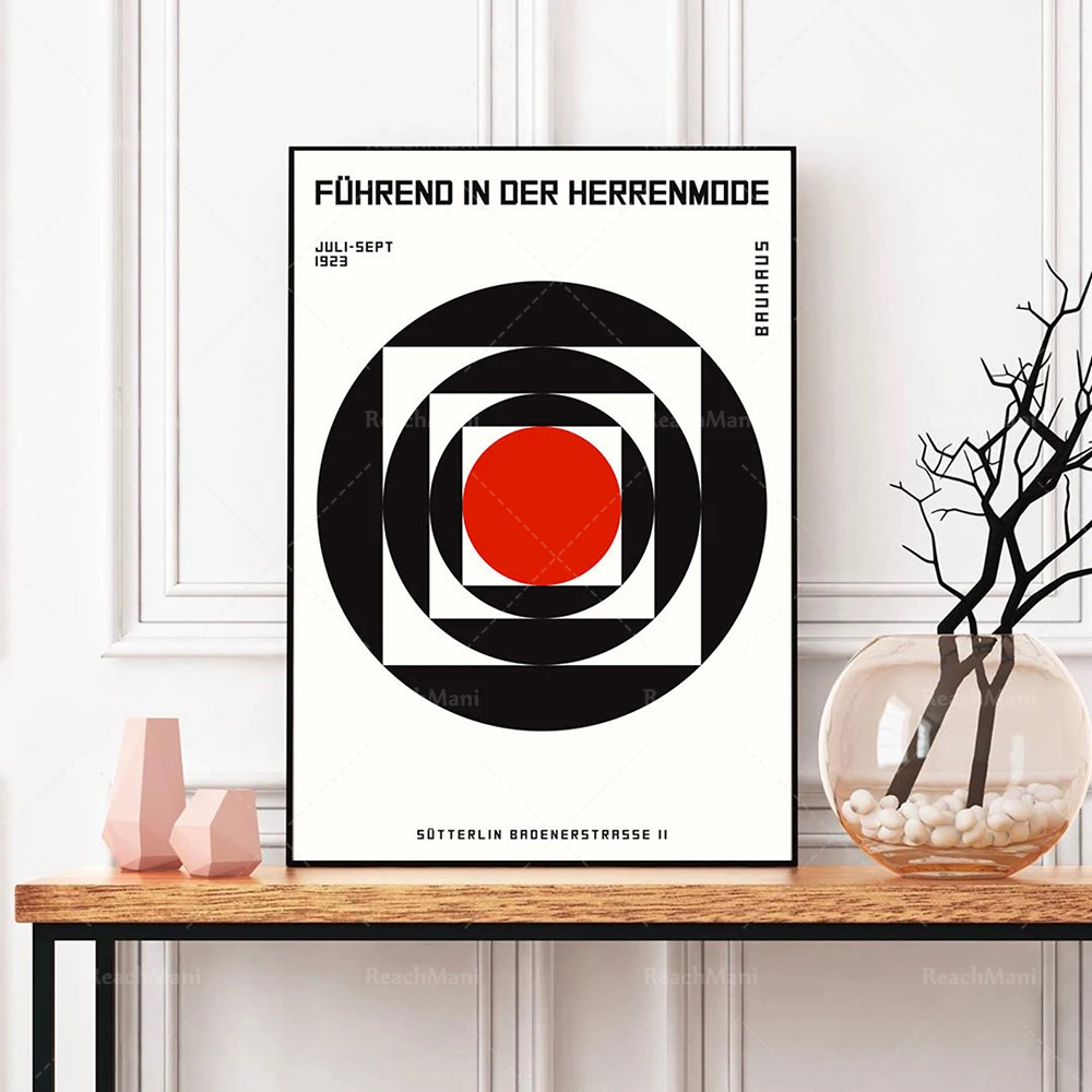 

Retro Poster Bauhaus Exhibition Poster Retro Painting Retro Wall Picture Home Decor Decoration
