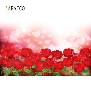 

Laeacco Valentine's Day Love Heart Rose Interior Photograpy Backgrounds Customized Photographic Backdrops For Photo Studio