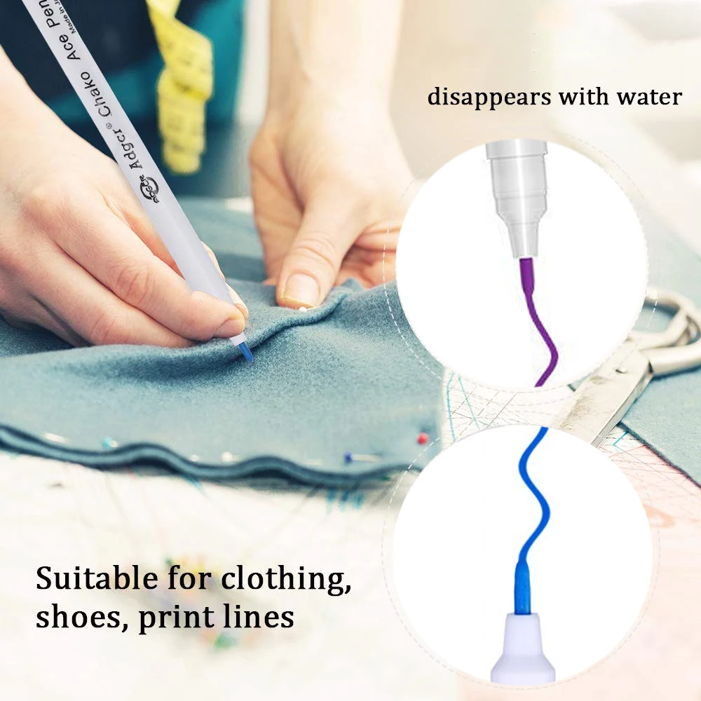 Disappearing-Erasable-Ink-Fabric-Marker-Pen-Water-Erasable-Pen-Sewing-Measuring-Gauge-for-Quilting-Dressmaking-Sewing