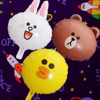 

50pcs Cute Brown Bear Korean original balloon for theme party rabbit duck air Balloons wedding Birthday party Decoration gifts
