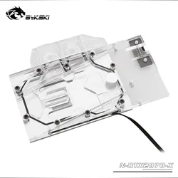 Bykski – bloc d'eau pour carte graphique NVIDIA RTX2070, pour circuit imprimé, couverture complète en cuivre, 3 broches, 5V RGB, 4 broches, 12V RGB 