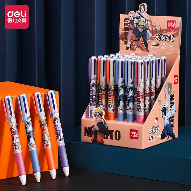 Deli Pen 1 pz Naruto multicolore 4 In 1 penna a sfera S per la scrittura di  accessori per ufficio articoli di cancelleria giapponesi premi per bambini  - AliExpress