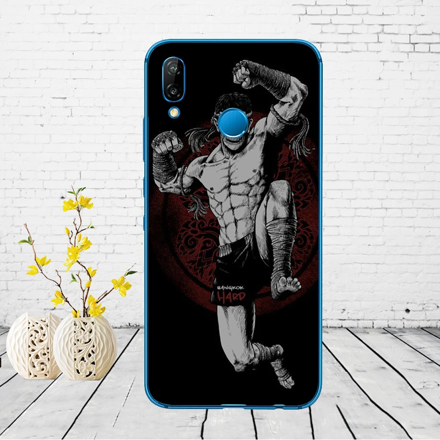 50DD Муай тайская борьба бокс Мягкий силиконовый чехол для Huawei P9 P10 P20 P30 Lite mate 10 20 PRO lite p smart чехол