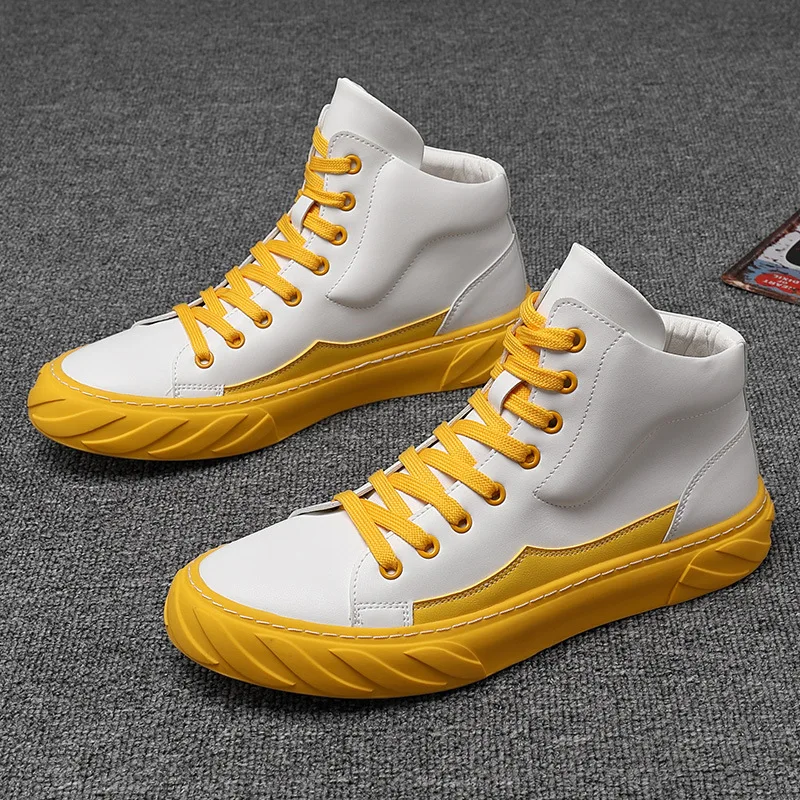 

Spring Autumn Fashion Sneakers Men Shoes Fashion Brand Male Shoes High top Sneakers Cool Young Man Footwear White Shoes A1969