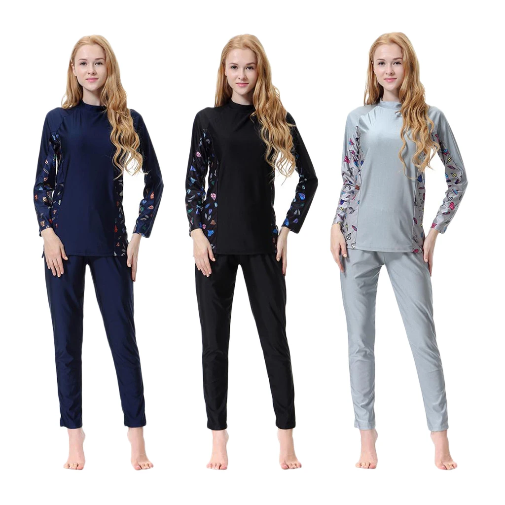 

3 Pieces Women's Modest Swimsuit Set Muslim Islamic Swimwear Full Coverage