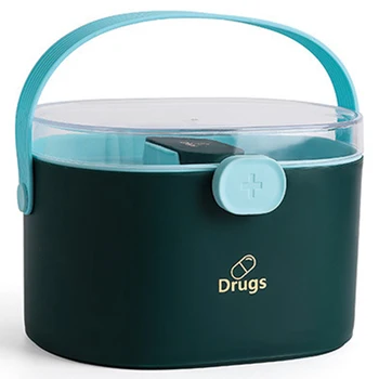 

Medicine Box Home First Aid Kit Large Portable Medicine with a Small Pill Box Daily Medicine Organizer Storage