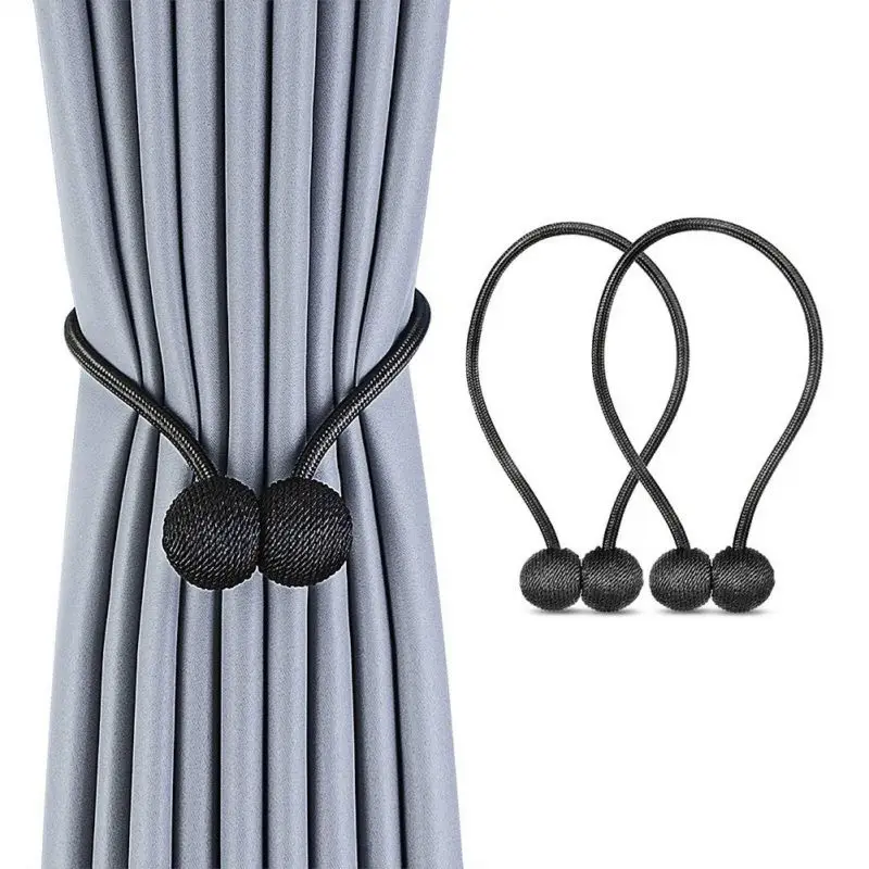 

2 Packs Magnetic Curtain Tiebacks, Convenient Drape Tie Backs, Curtain Holdbacks Holder