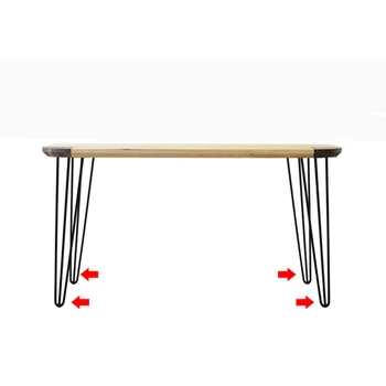 

Metal Heavy-Duty Hairpin Legs with Screws and Protective Feet Height 6~40 inches 4 Pieces furniture feet