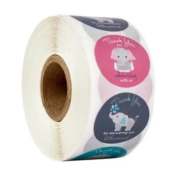 

500pcs wedding gift for thanks you sticker bridesmaid gifts cute animal cartoon elephant stickers for party marriage decoration