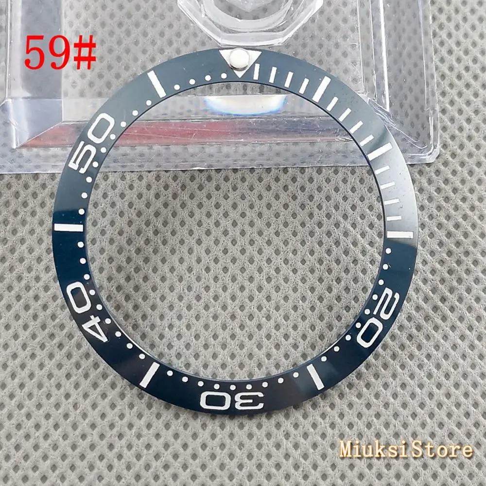 59 Аксессуары для часов 38 мм, Драгоценный Камень fit GMT автоматический 40 мм Мужской БЕЗЕЛЬ для наручных часов fit Parnis часы p300 - Цвет: 59