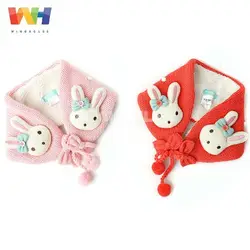 Корейский winhouse девочка мультфильм кролик милый меховой шарик Детские уши теплые с пухом Зимние теплые наушники