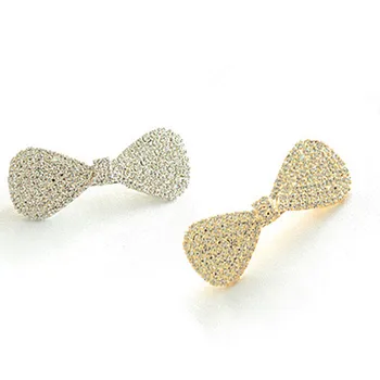 

Women Girls Fashion Korea Stytle Crystal Rhinestone Hair Clip Fashion Bowknot Clamp Hairpin Hair Accessories