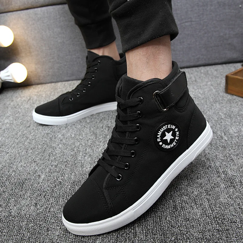 Cheap YWEEN Men s Vulcanize Shoes Men Spring Autumn Top Fashion Sneakers Lace up High Style Solid Colors Man Shoes