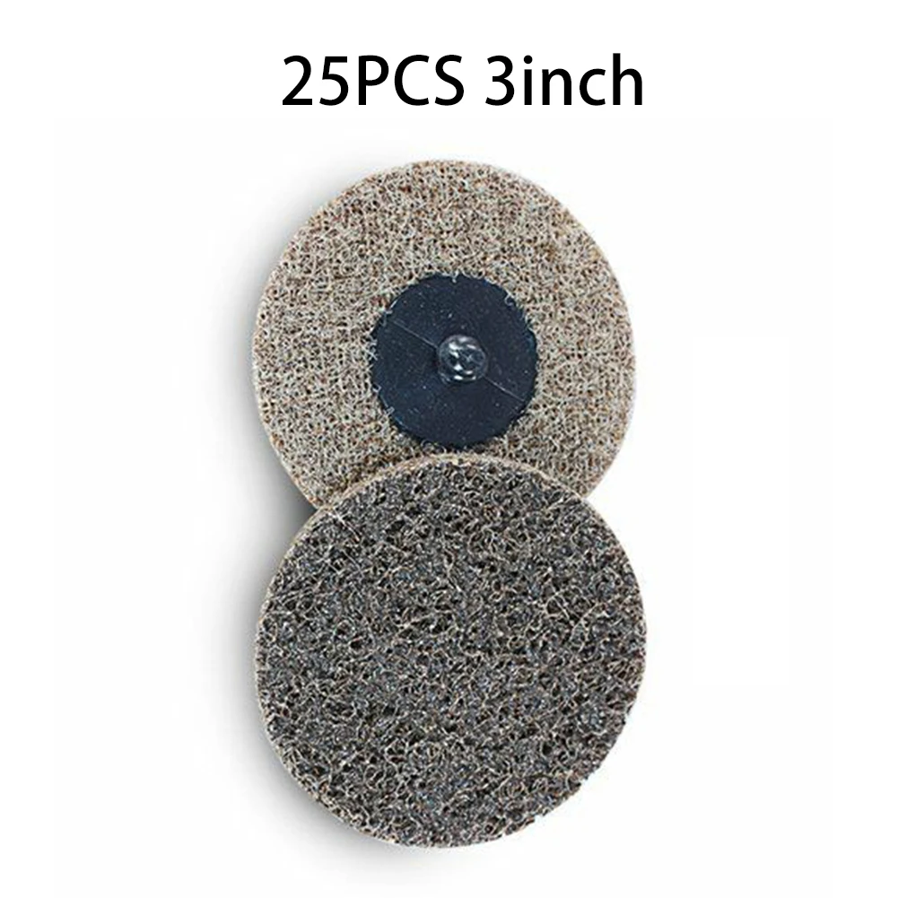 

25pcs Set 3" Coarse ROLL LOCK SANDING DISC Brite Heavy Duty Silicon Carbide Decomposes Alumina Silicon Carbide Abrasives