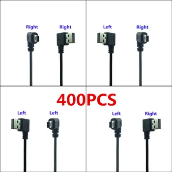 

400pcs/lot Mini USB Cable 25cm Right Angle USB 2.0 A Male to Mini USB 5 Pin Left Angle Male Data Cable Adapter Connector By DHL