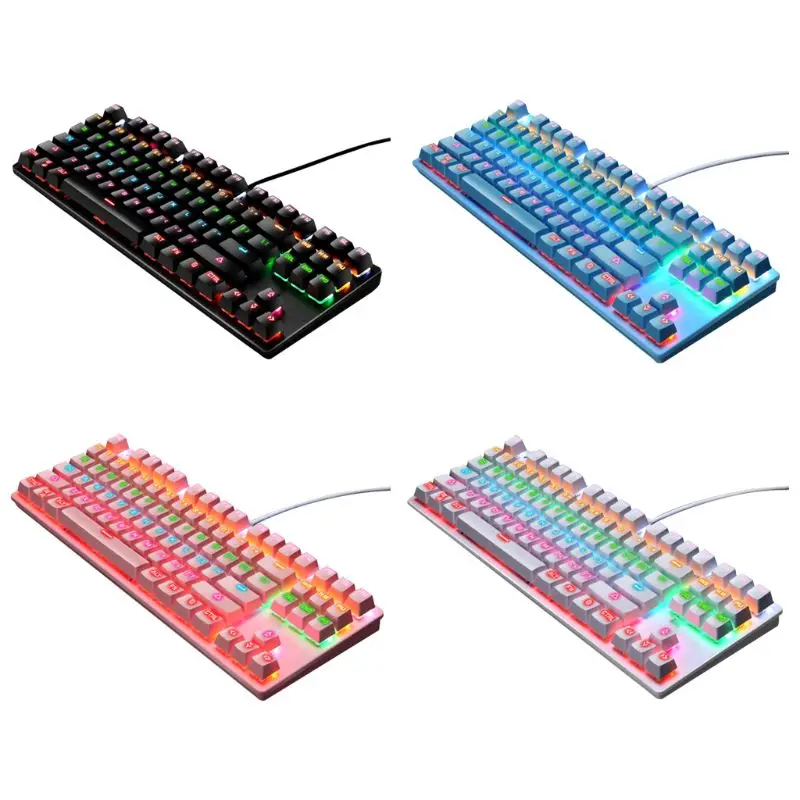 

K550 Green Shaft Mechanical Keypad 87 Keys Gaming Keyboard for Windows XP/7/8/10 M5TB