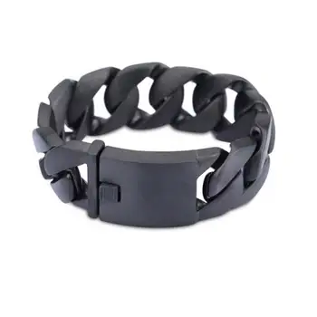 

24mm Wide Chunky Figaro Link 316L Stainless Steel Bracelet Mens Boys Chain Hip Hop Jewelry 8.3in Valentines Day Gift